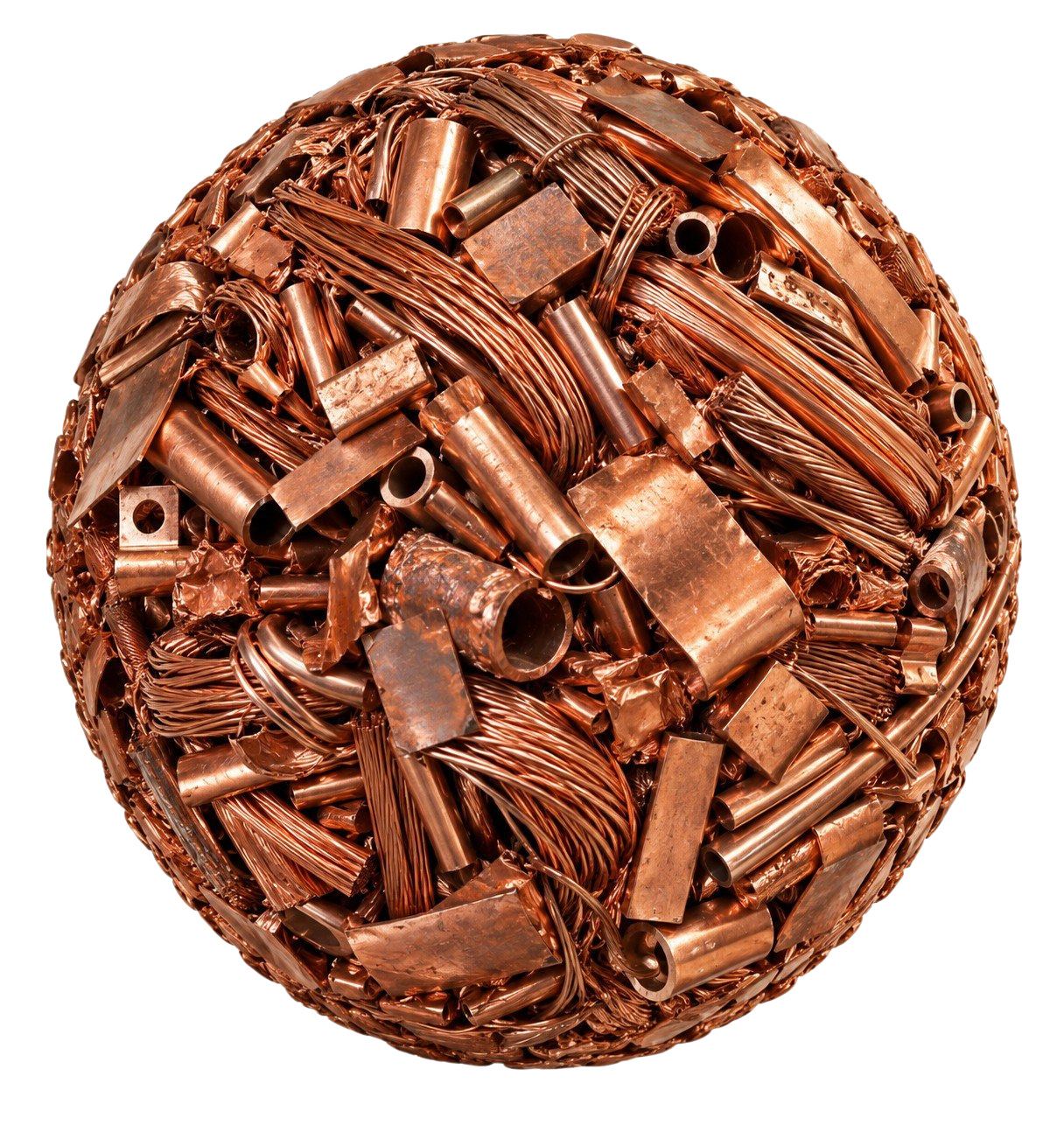 Copper & Brass Scrap Sphere